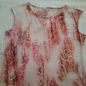 Calvin Klein  Snakeskin Print Shell size XL